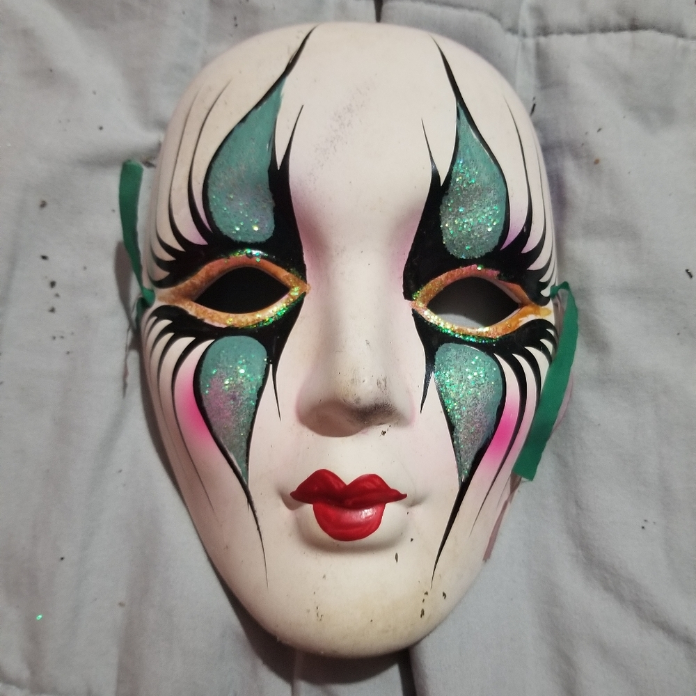 Porcelain Mardi Gras Mask